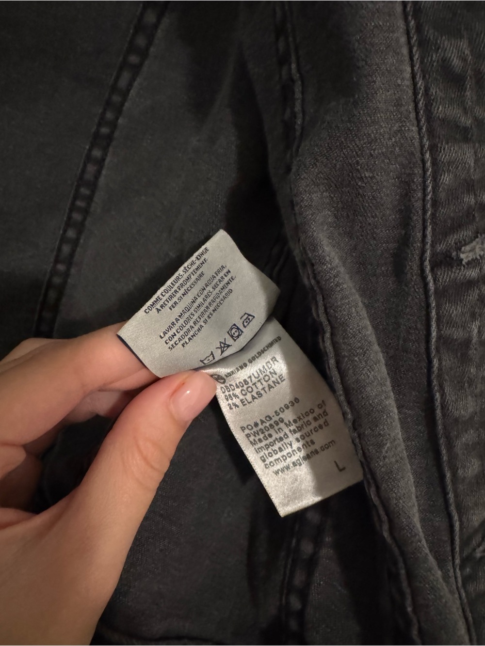 Ag Adriano Goldschmied Black wash Jean Jacket Classic Style - Picture 3 of 4